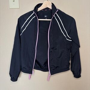 Franki Girls Black Sport Jacket with Pink Accents